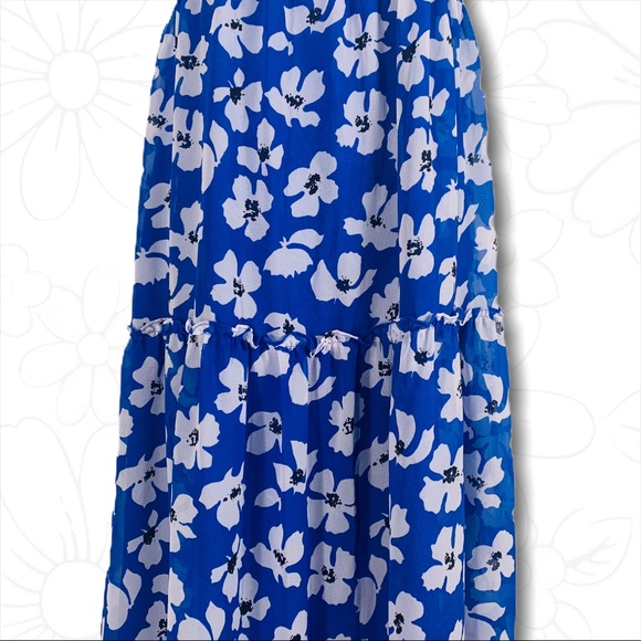 NWT - Who What Wear Blue Floral Halter Dress - SM - Picture 8 of 16